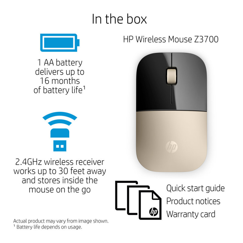 Souris sans fil HP Z3700 / Gold - HP - photo 5