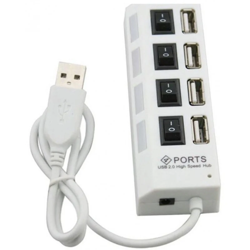 Hub USB 4 Ports USB 2.0 avec Interrupteur