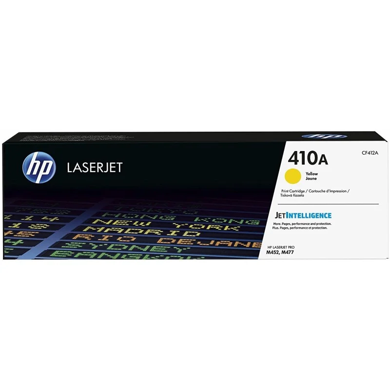 Cartouche de toner HP 410A  LaserJet jaune originale / 2 300 pages CF412A