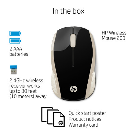 Souris Sans Fil HP 200 / Gold - HP - photo 13
