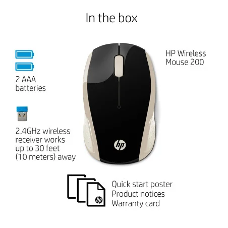 Souris Sans Fil HP 200 / Gold - HP - photo 13