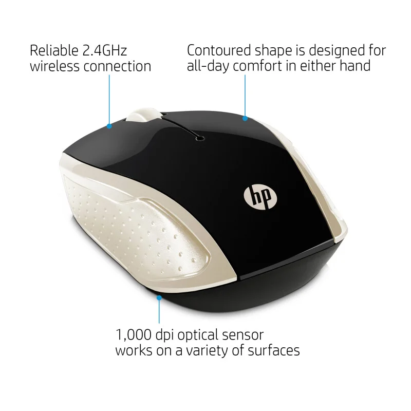Souris Sans Fil HP 200 / Gold - HP - photo 6