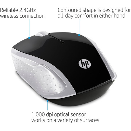 Souris Sans Fil HP 200 / Silver - HP - photo 15