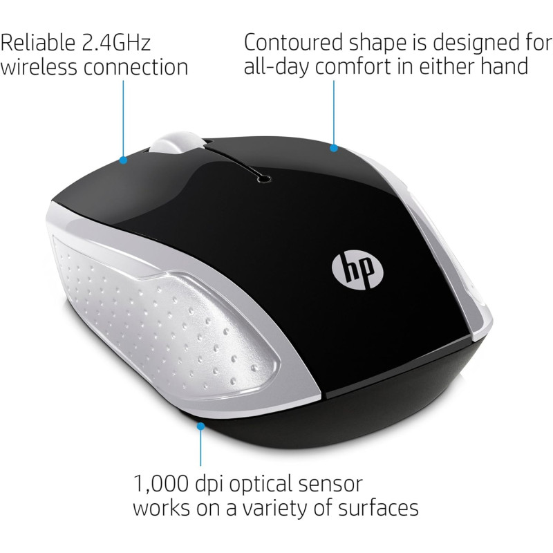 Souris Sans Fil HP 200 / Silver - HP - photo 5