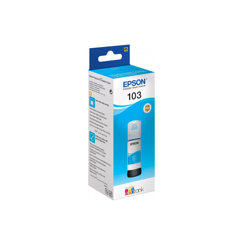 Bouteille d'encre Originale Epson EcoTank 103 / Cyan - Epson - photo 1