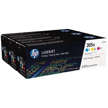 Pack de 3 toners HP 305A LaserJet cyan/magenta/jaune authentiques - HP - photo 9