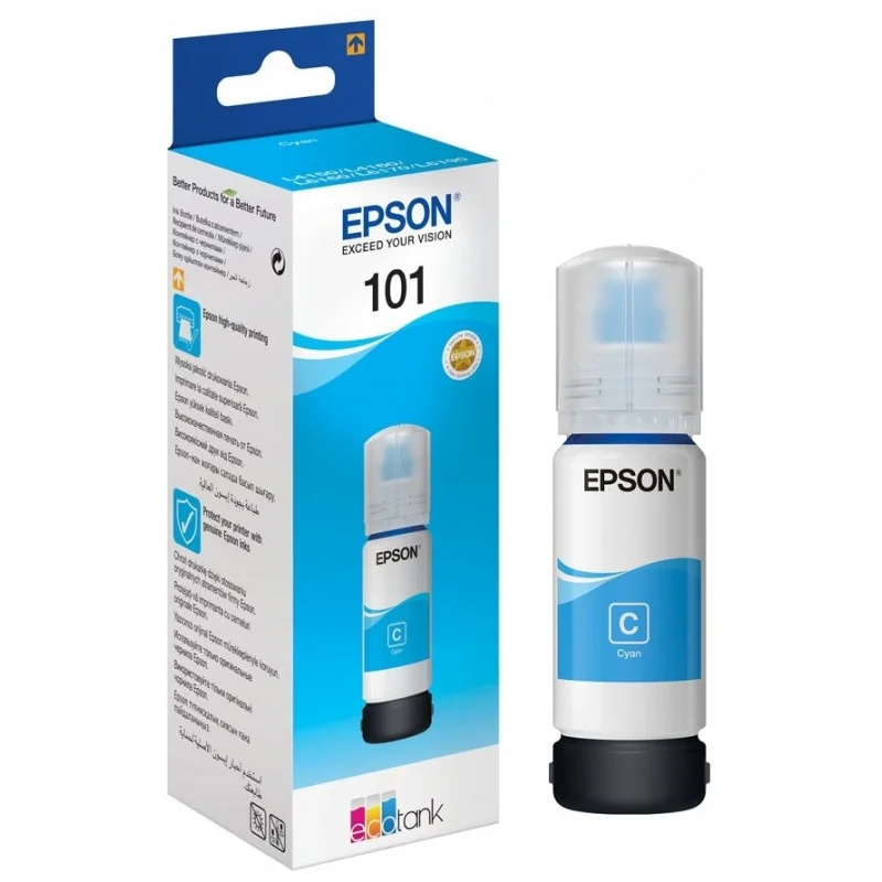 Bouteille d'encre Originale Epson EcoTank 101 / Cyan - Epson - photo 1