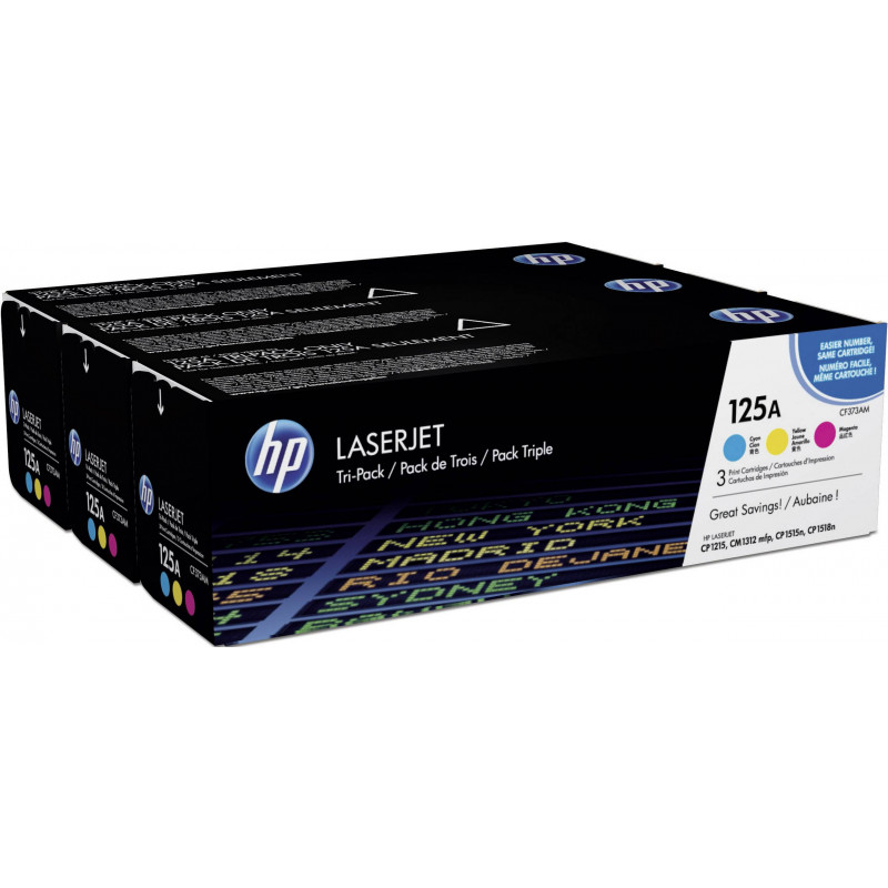 Pack de 3 Toner Original LaserJet HP 125A Couleur - HP - photo 1