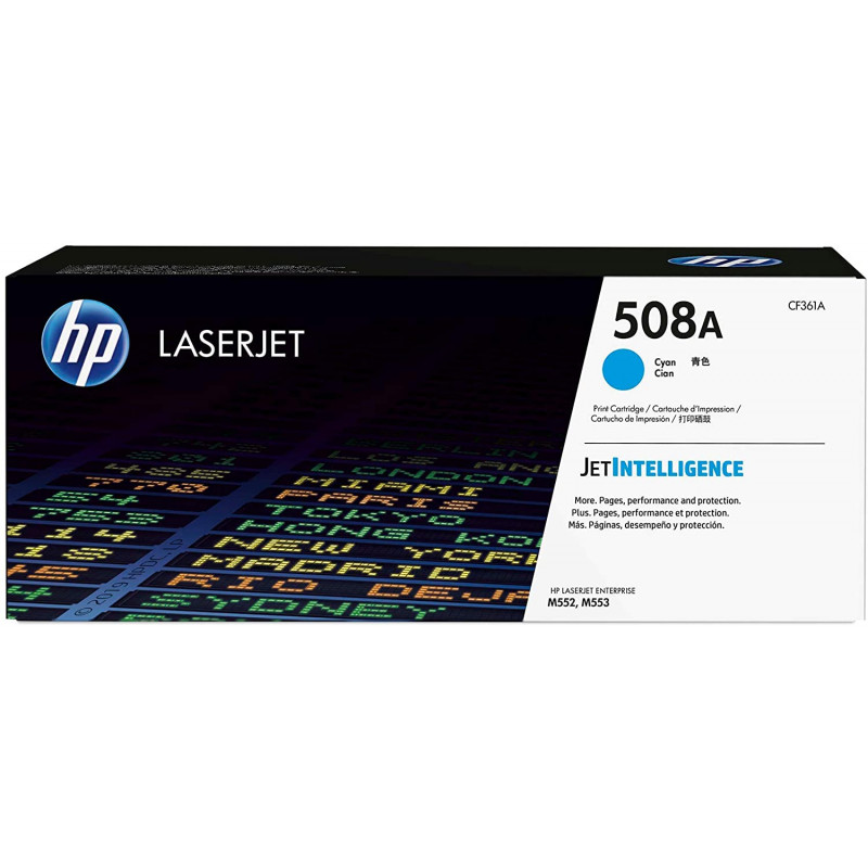 Cartouche de toner HP 508A  LaserJet Cyan originale / 6 000 pages CF361A - HP - photo 1