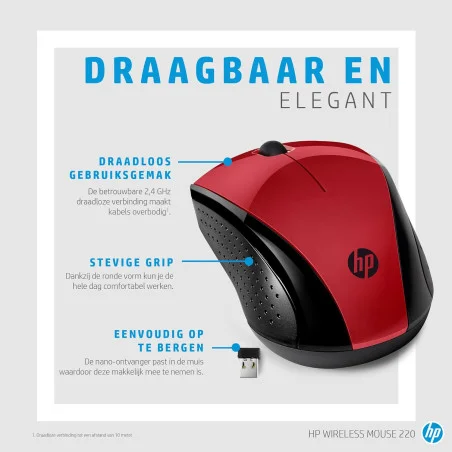 Souris sans fil HP 220 / Rouge - HP - photo 12