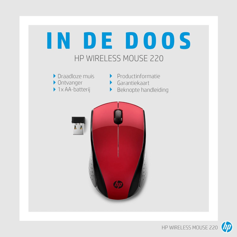Souris sans fil HP 220 / Rouge - HP - photo 3