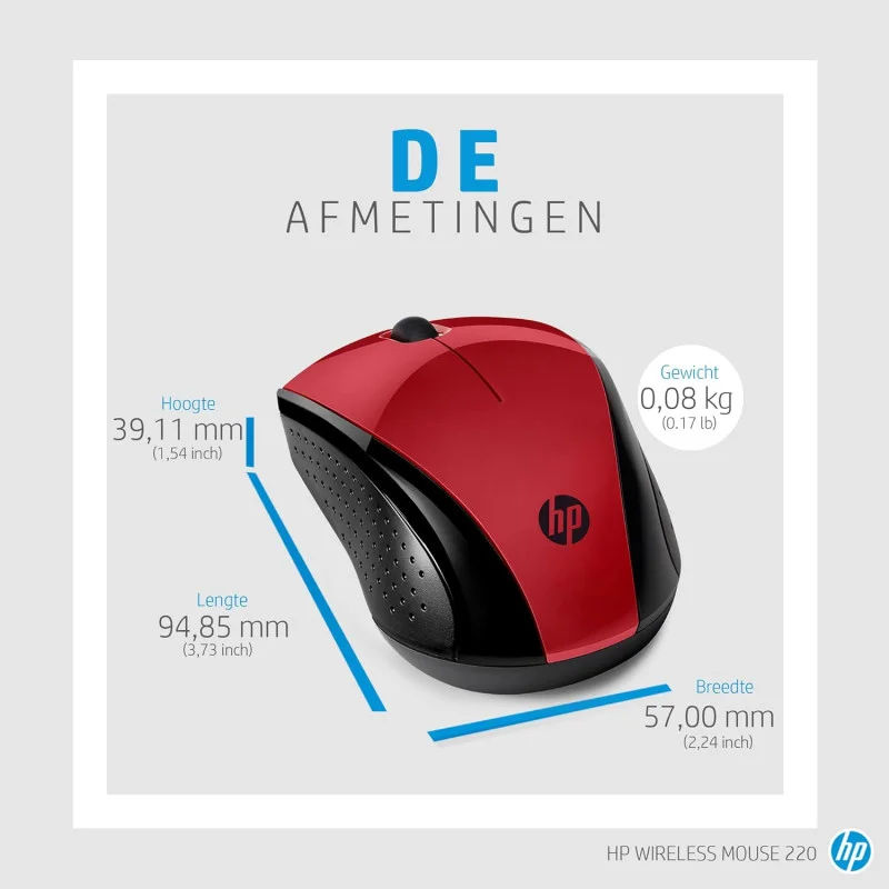 Souris sans fil HP 220 / Rouge - HP - photo 5