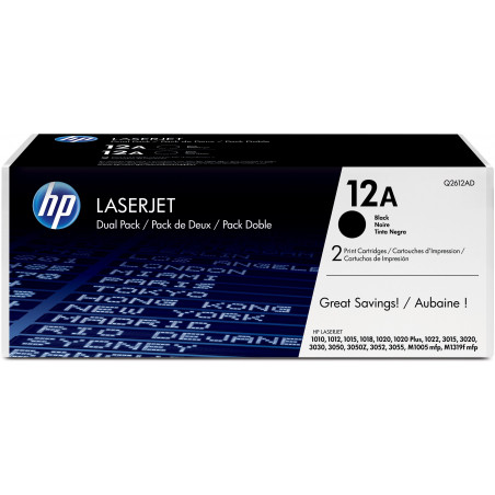 Pack 2 Toners HP Originaux Q2612A / Noir - HP - photo 8