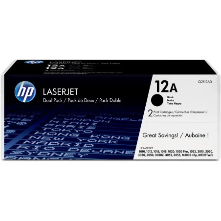 Pack 2 Toners HP Originaux Q2612A / Noir - HP - photo 8