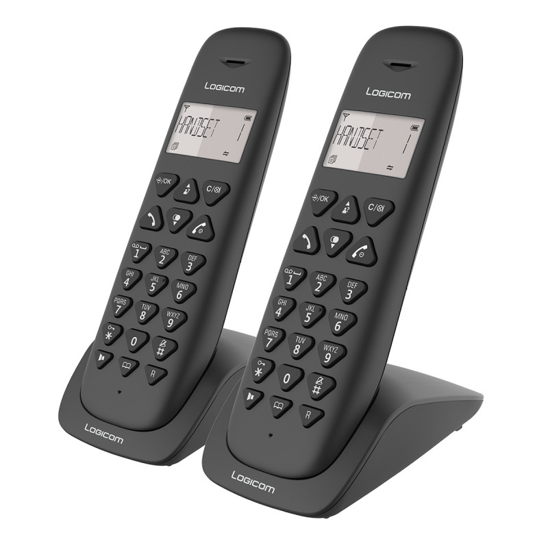 Téléphone Fixe Sans fil Logicom Vega 250 DECT / Noir - photo 1