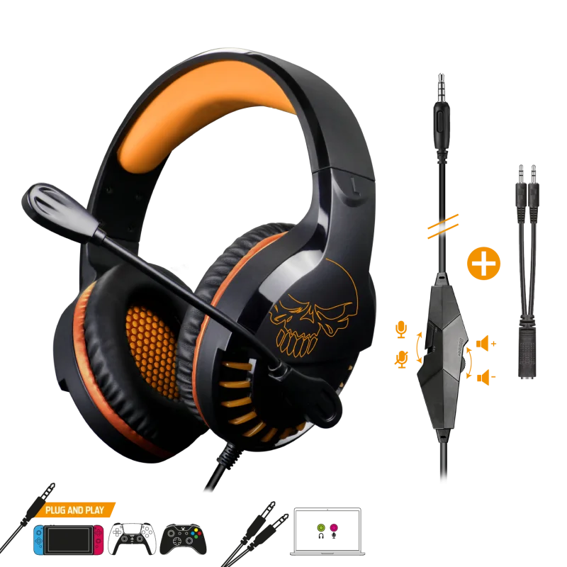 Casque Gaming Spirit of Gamer PRO-H3 / Orange et Noir - Spirit of Gamer - photo 2