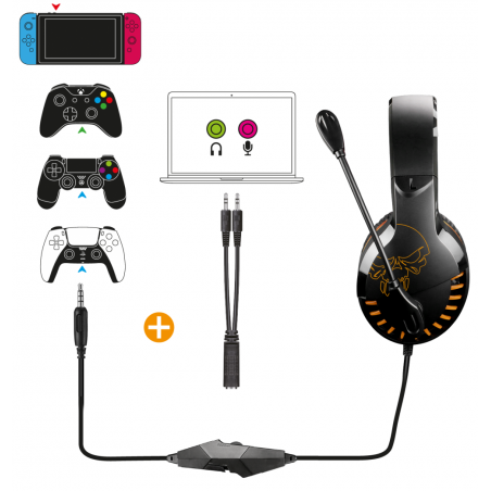 Casque Gaming Spirit of Gamer PRO-H3 / Orange et Noir - Spirit of Gamer - photo 12