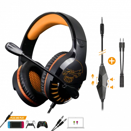 Casque Gaming Spirit of Gamer PRO-H3 / Orange et Noir - Spirit of Gamer - photo 8