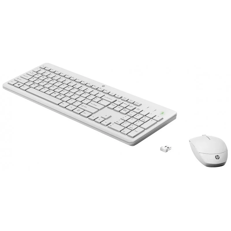 Ensemble Clavier et Souris Sans Fil HP 230 QWERTY / Blanc - HP - photo 2