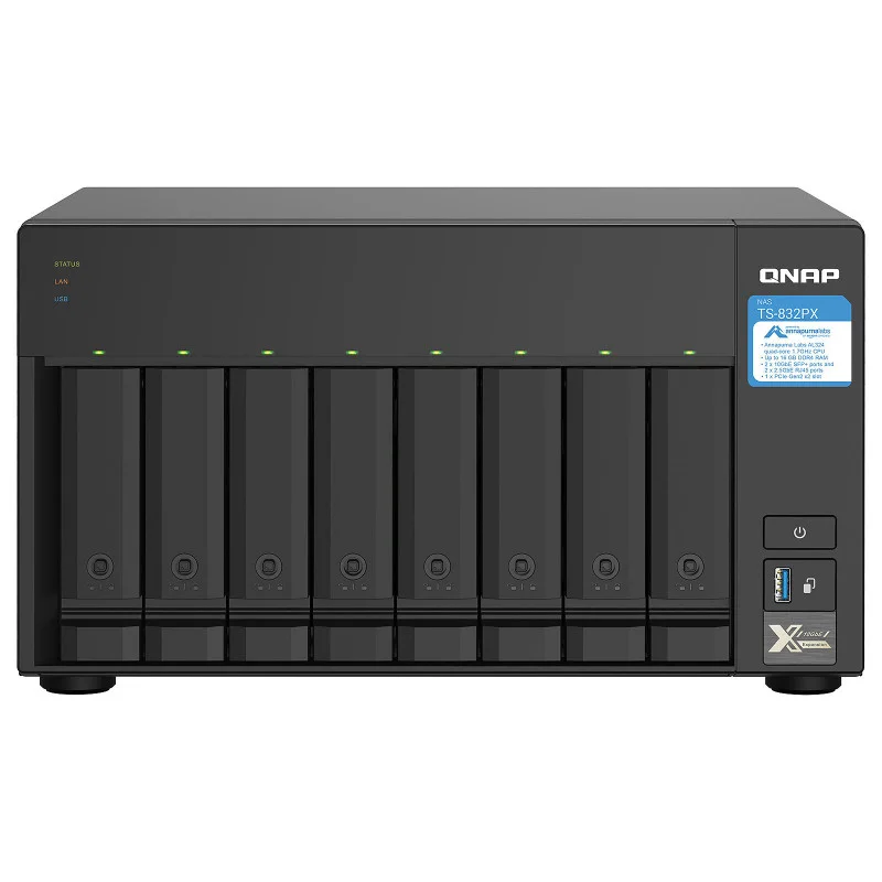 Serveur NAS professionnel 8 Baies QNAP TS-832PX-4G / Sans Disque - photo 1