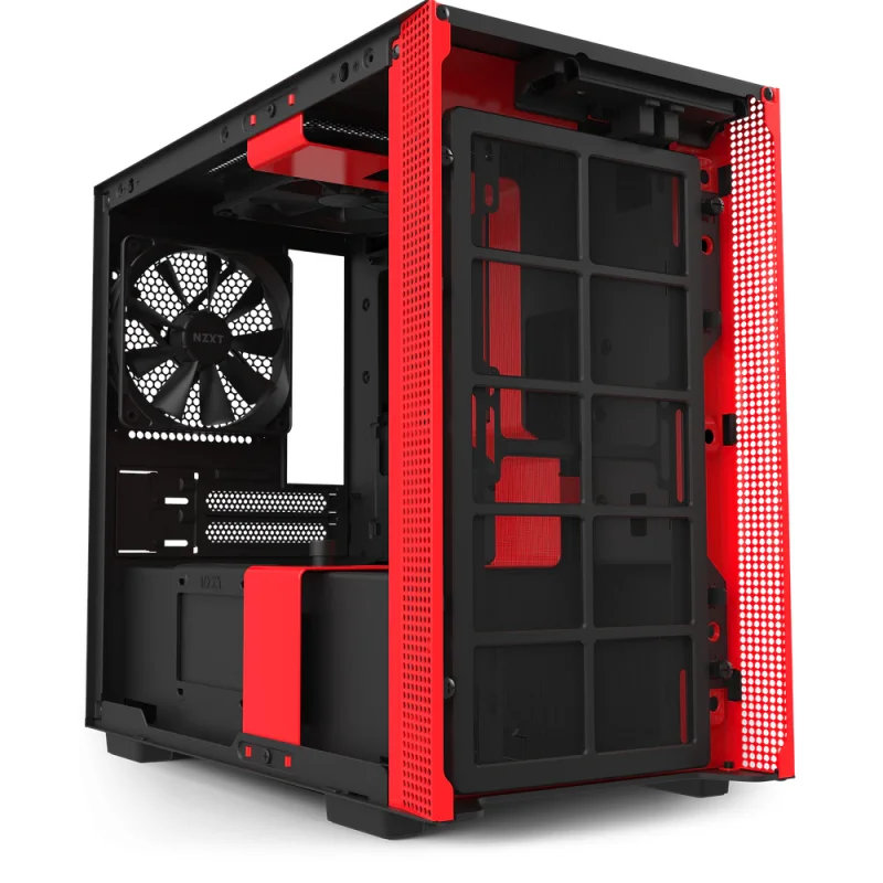 Boitier Gamer NZXT H210 / Noir et Rouge - photo 1