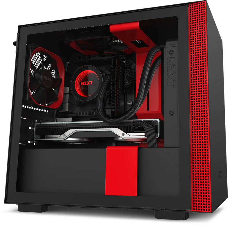 Boitier Gamer NZXT H210 / Noir et Rouge - photo 3
