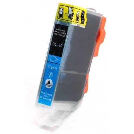 CARTOUCHE ADAPTABLE CANON CLI-8C / CYAN - Compatible Canon - photo 3