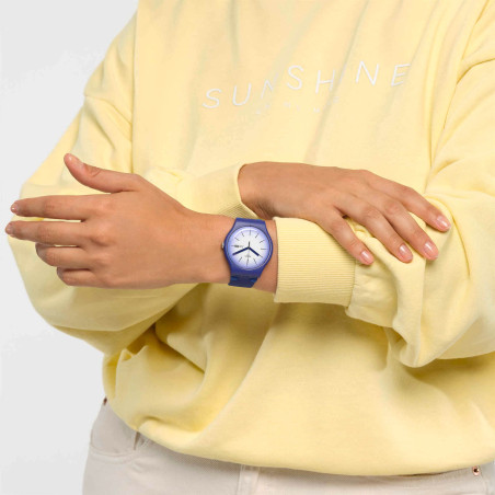 Montre Mixte Swatch Violet Verbena SUON716 - photo 11