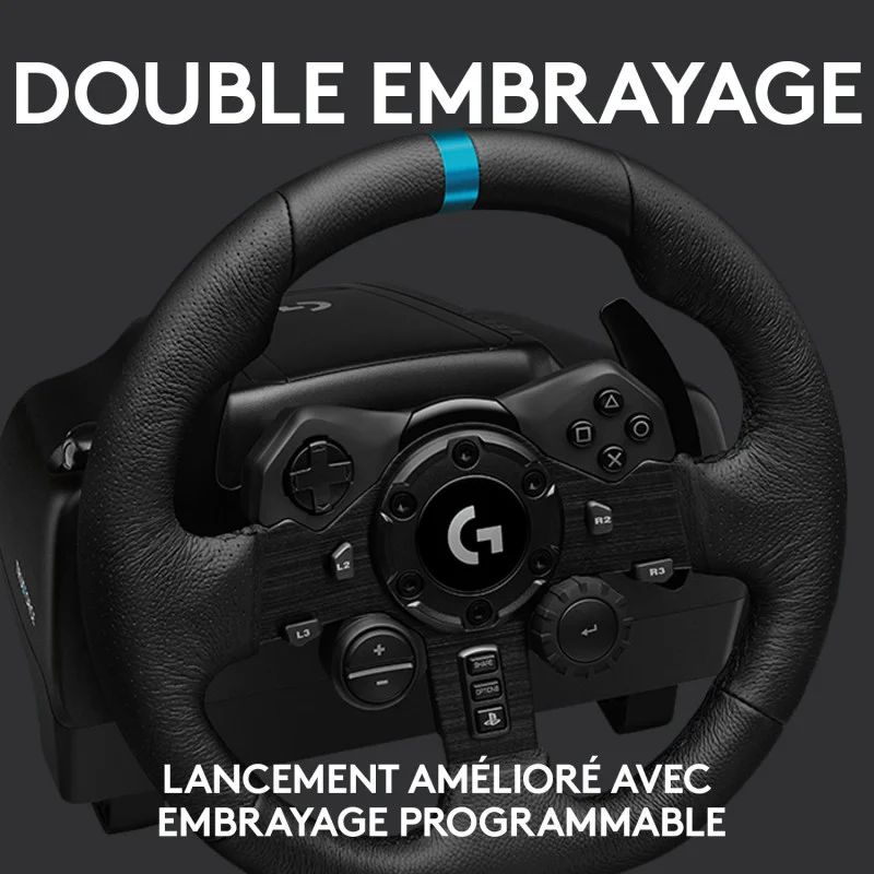Volant de course avec pédales Logitech G G923 pour PC / PlayStation 4 & 5 - Logitech - photo 4