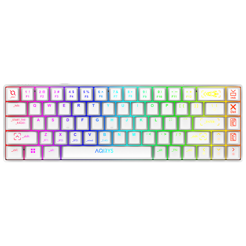 Clavier Gamer Mécanique AQIRYS MIRA / 100% Anti-ghosting /  RGB  / Blanc - photo 1