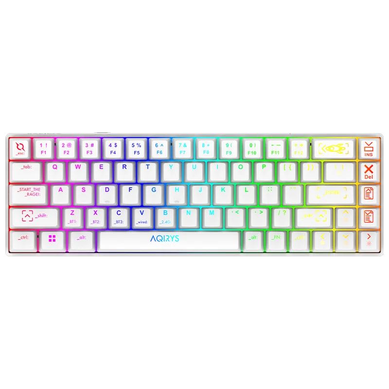Clavier Gamer Mécanique AQIRYS MIRA / 100% Anti-ghosting /  RGB  / Blanc - photo 1
