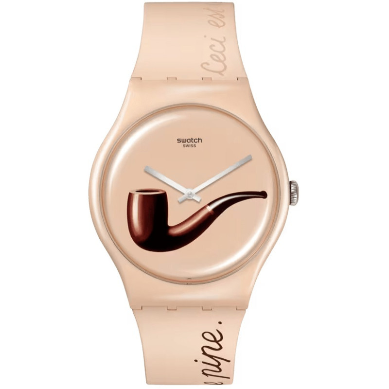 MONTRE MIXTE SWATCH LA TRAHISON DES IMAGES BY RENE MAGRITTE SO29Z124 - photo 1