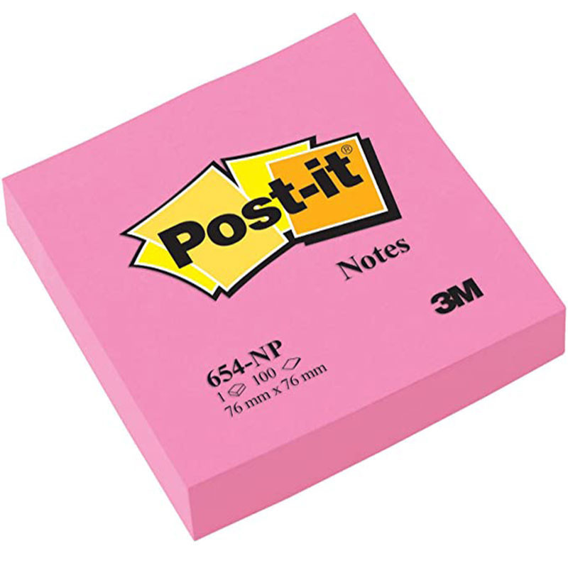 Stick Note 100 Feuilles 76 x 127 mm Fluo / Rose - photo 1