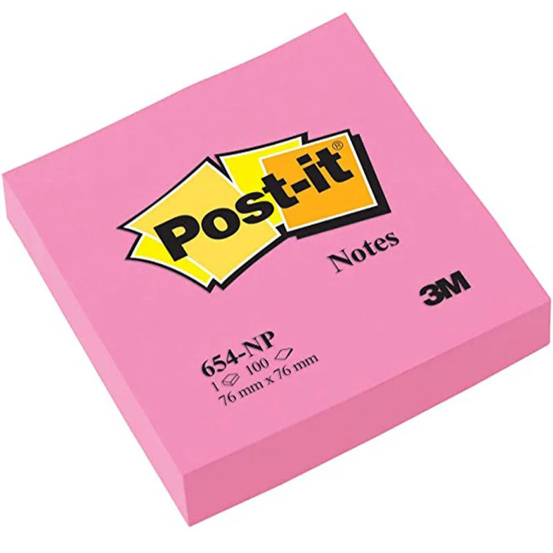 Stick Note 100 Feuilles 76 x 127 mm Fluo / Rose