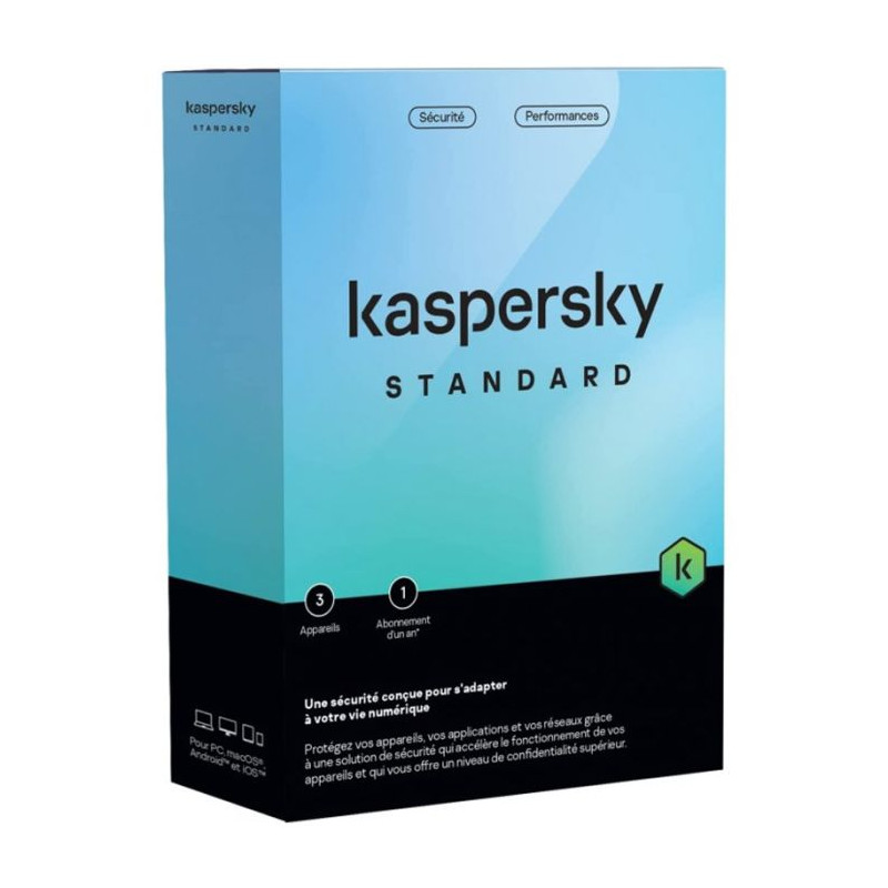 ANTIVIRUS KASPERSKY STANDARD PROTECTION / 3 poste / 1 an - photo 1