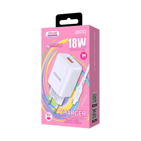 Chargeur Pour Smartphone JOKADE JB032 / USB Vers Micro USB / 18 W - photo 8