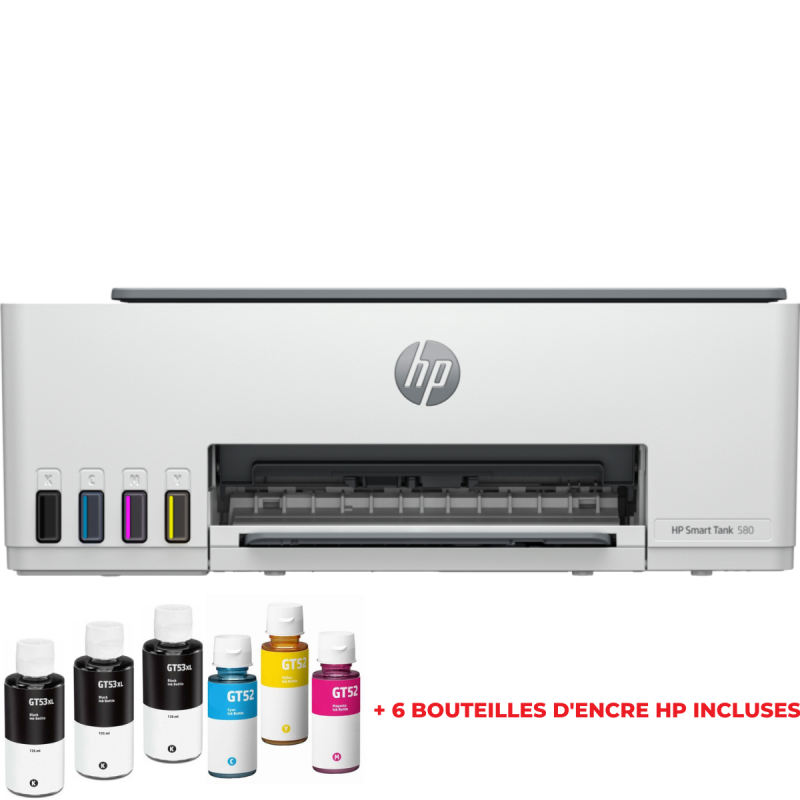 Imprimante HP 580 Smart Tank COULEUR 3EN1 / WIFI + 6 Bouteilles d'encre HP - HP - photo 1