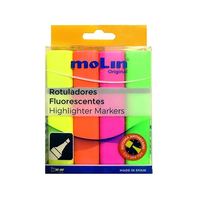 Marqueur Fluorescent VIVA MOLIN Pochette de 4 PASTEL - photo 1