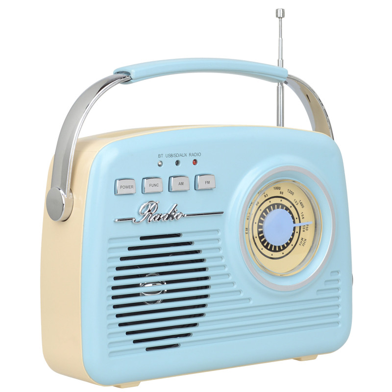 HAUT-PARLEUR BLUETOOTH ET RADIO FM AKAI ER68B / BLEU - photo 1