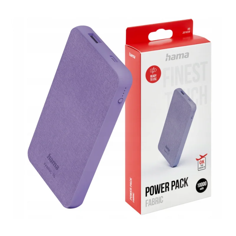 Hama Power Pack "Fabric 10" / 10000mAh / Violet