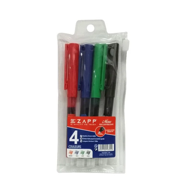 Pochette de 4 Stylos ZAPP Roller Mora / Assortis - photo 1