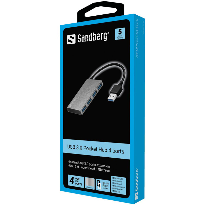 Hub USB 3.0 Sandberg 4 ports - photo 2