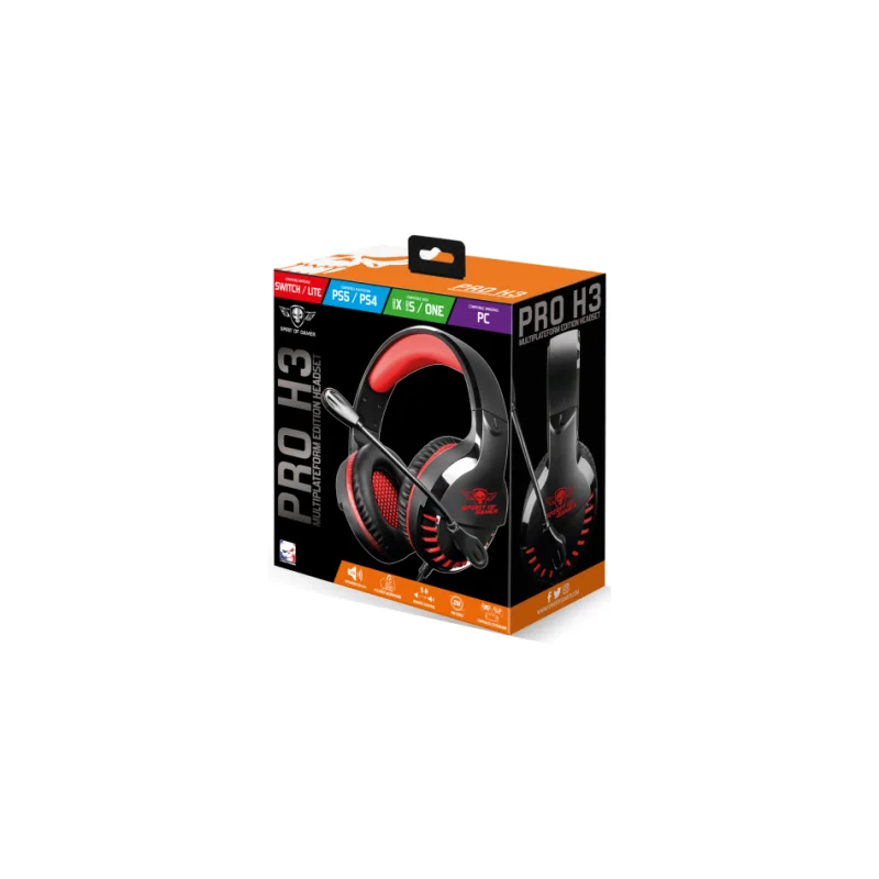 Casque Gaming Spirit of Gamer PRO-H3 / Rouge - Spirit of Gamer - photo 3