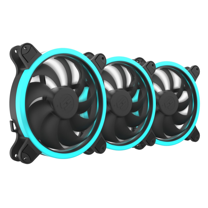 Kit de 3 Ventilateurs de Boîtier SilentiumPC Corona HP RGB 140 - HP - photo 1