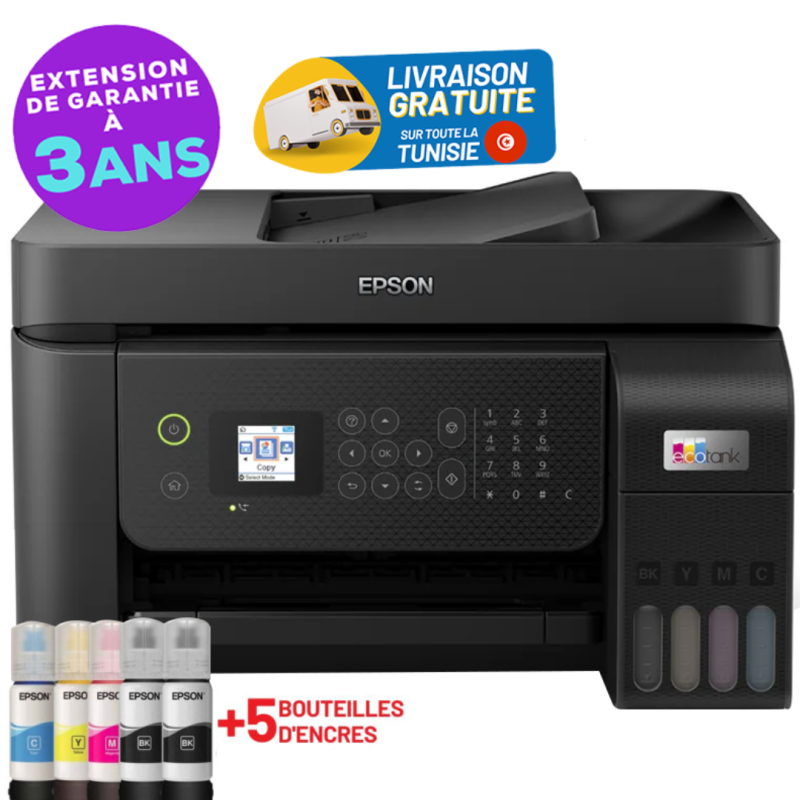 Imprimante Epson EcoTank L5290 Multifonction 4en1 à réservoir intégre / Couleur / A4 / WiFi - Epson - photo 1