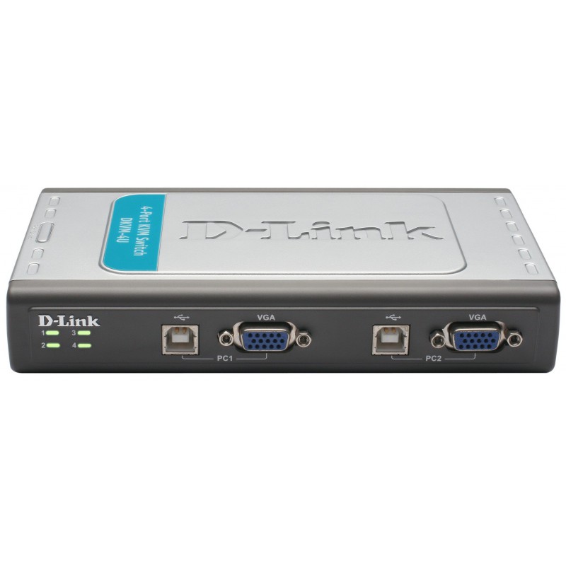 DKVM-4U Switch 4 ports clavier-écran-souris avec câbles intégrés USB - photo 2