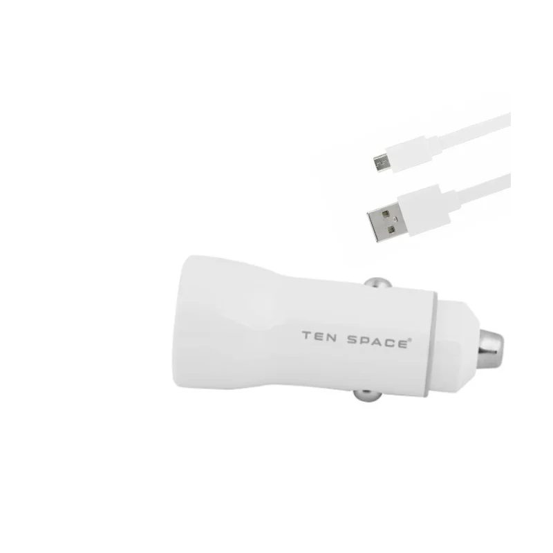 Chargeur de voiture FAST CHARGE USB A-CABLE MICRO USB / Blanc - photo 1