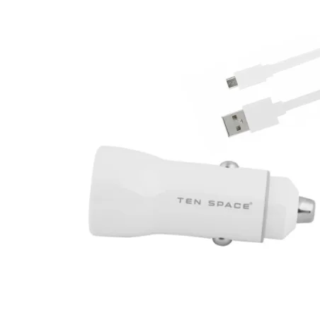 Chargeur de voiture FAST CHARGE USB A-CABLE MICRO USB / Blanc - photo 3