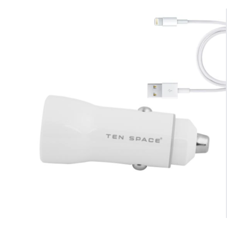CHARGEUR DE VOITURE FAST CHARGE USB A +CABLE LIGHTNING / 38W - photo 3