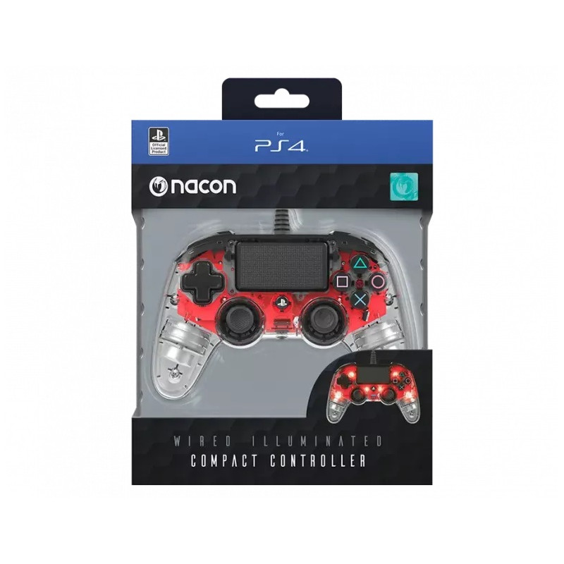MANETTE DE JEU NACON FILAIRE POUR PS4 / Rouge - Nacon - photo 4